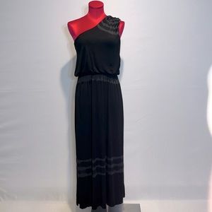 M. Fredric Gorgeous One Shoulder Black Maxi Dress!